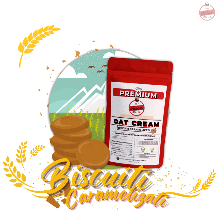 Crema de Ovaz instant 1kg -  Biscuiti Caramelizati - imagine 1