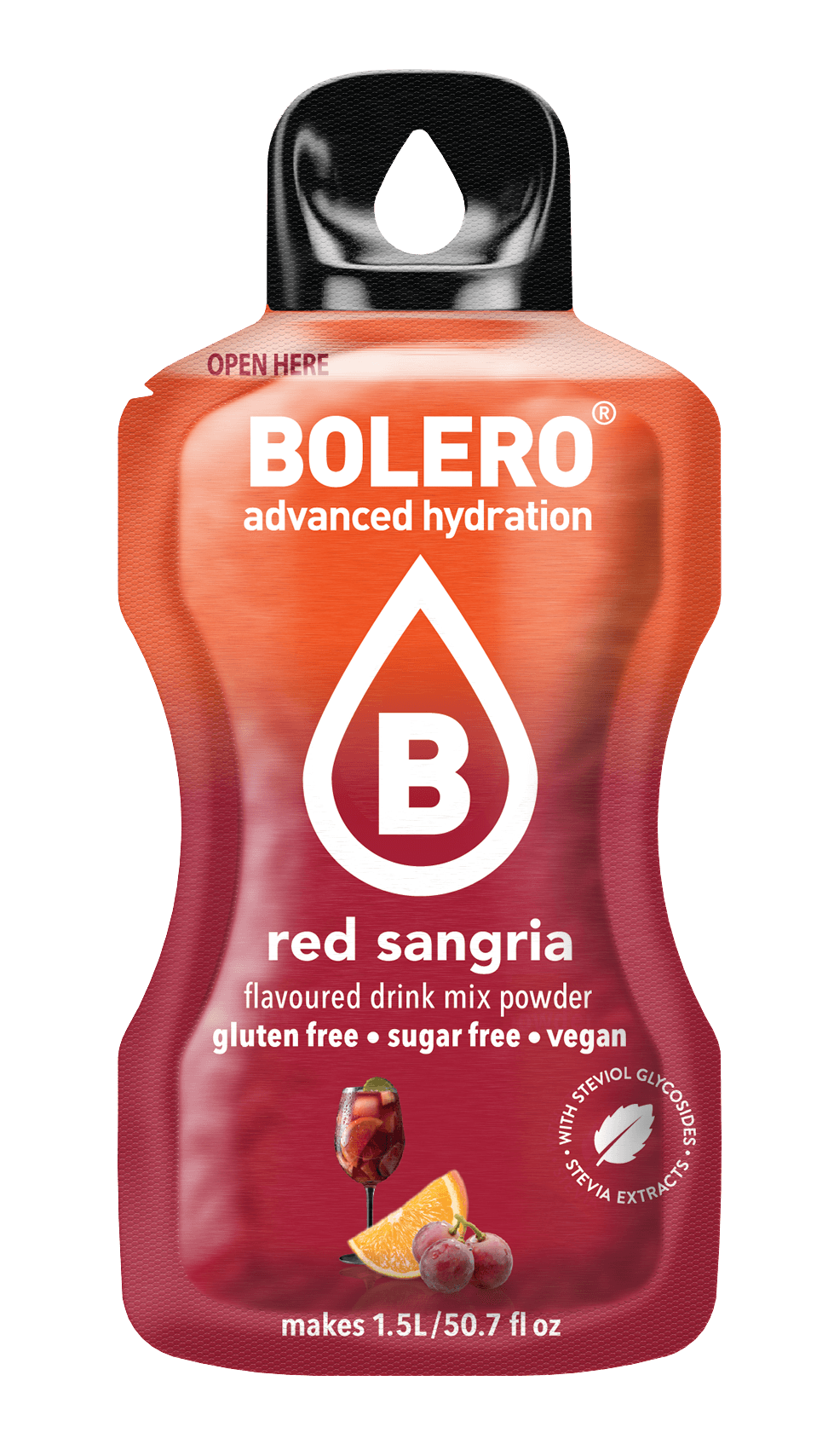 Red Sangria BOLERO® Red Sangria (12x9g) – Băutură Instant Fără Zahăr, Zero Calorii - imagine 1