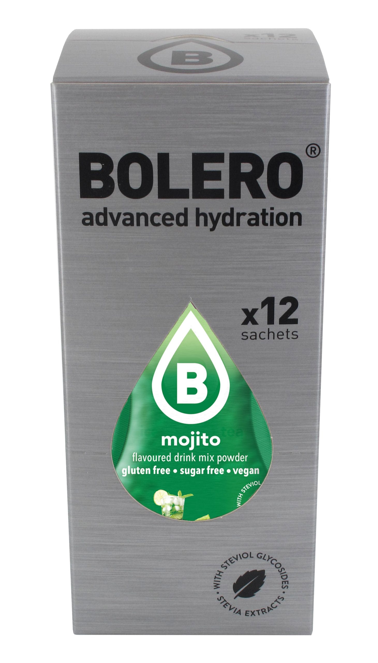 box 12_Mojito_face BOLERO® Mojito (12x9g) – Băutură Instant cu Aromă de Mojito, Fără Zahăr & Fără Alcool - imagine 4