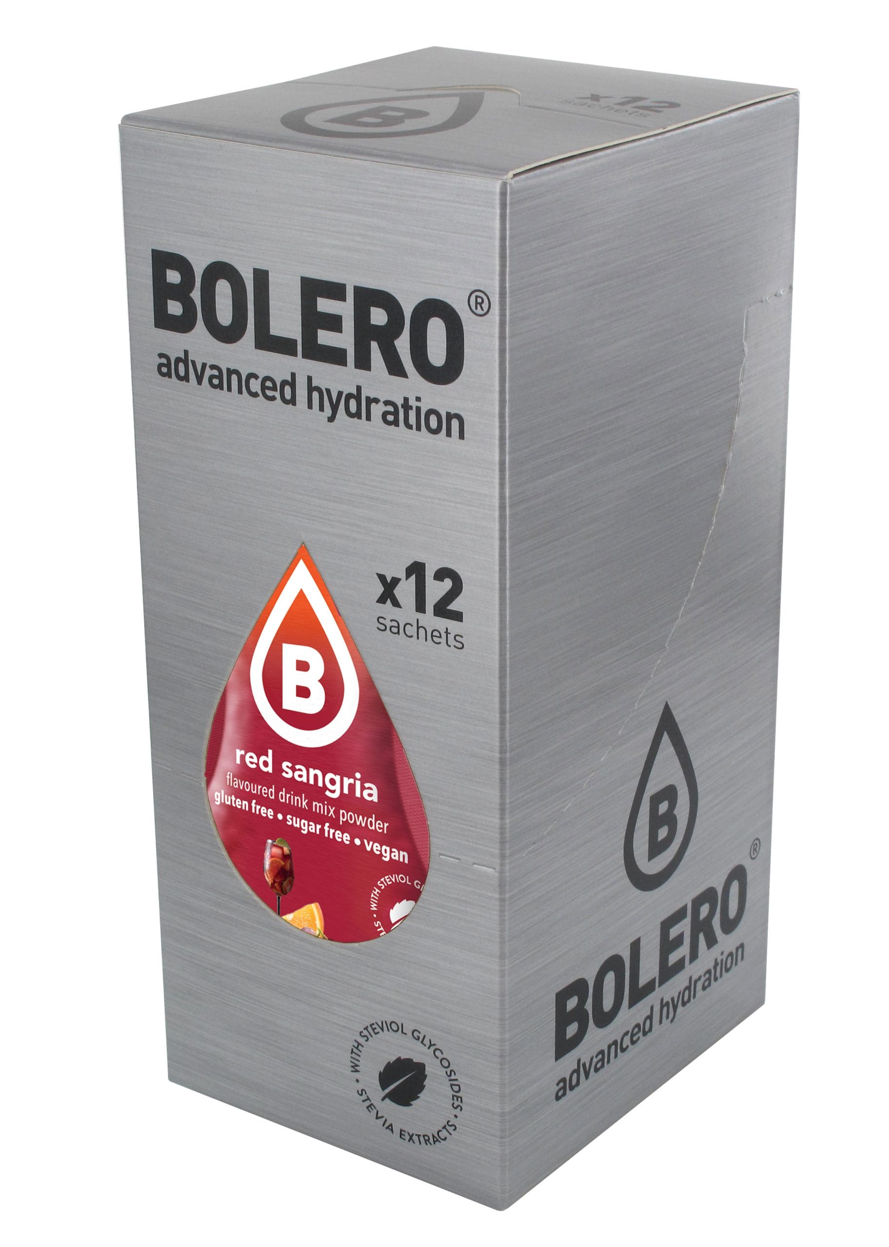 box-Bolero12_Red Sangria_right BOLERO® Red Sangria (12x9g) – Băutură Instant Fără Zahăr, Zero Calorii - imagine 2